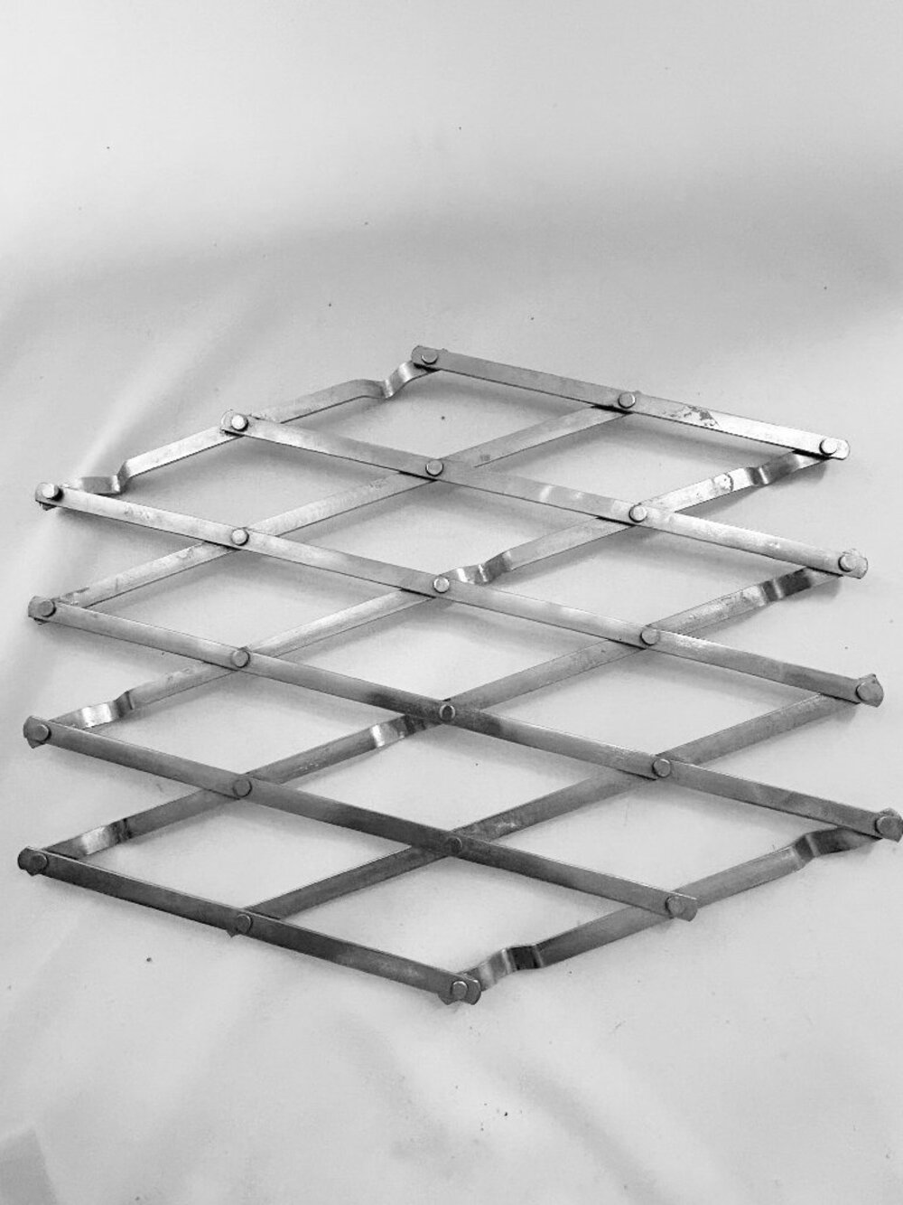 Expendable Stainless Steel Trivet.